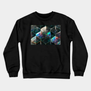 Holographic Pattern Crewneck Sweatshirt